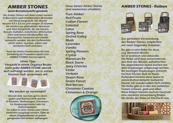 AMBER STONES Werbeflyer - kostenlos in Verbindung mit Amber Stones Bestellung